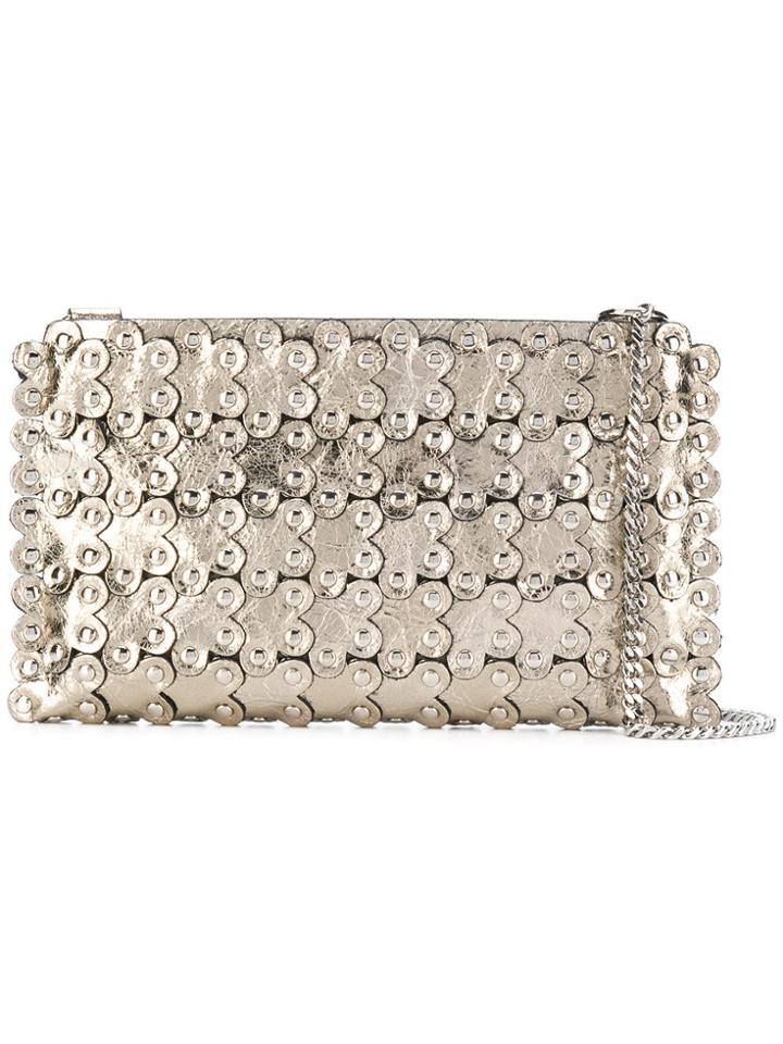 Red Valentino Hardware Embellished Clutch - Metallic