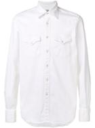 Eleventy Distressed Denim Shirt - White