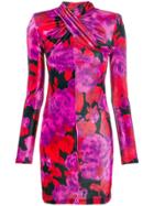 Richard Quinn Floral Print Mini Dress - Pink