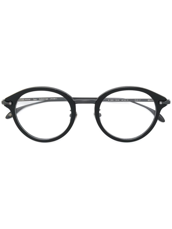 Massada Round Frame Glasses - Black