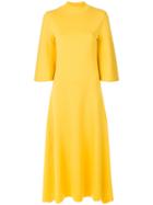 Pringle Of Scotland Flared Sleeve Long Dress - Yellow & Orange