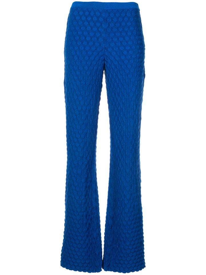 Marni Flared Knitted Trousers - Blue