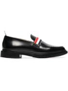 Thom Browne Black Web Strap Leather Loafers