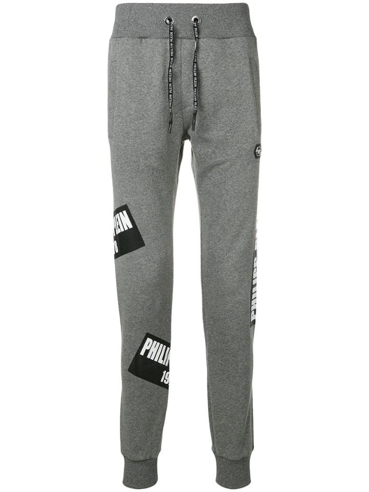 Philipp Plein Patched Joggers - Grey