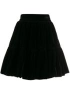 Miu Miu Velvet Effect Short Skirt - Black