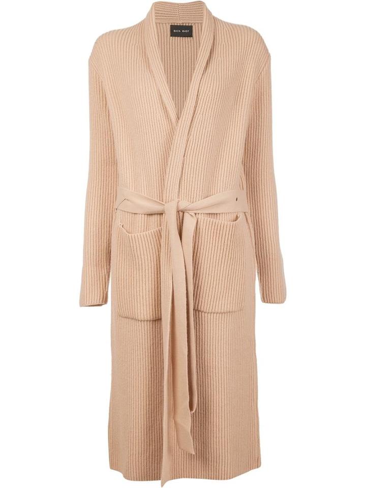 Baja East Long Robe-effect Cardigan, Women's, Size: 0, Nude/neutrals, Cashmere/yak/virgin Wool