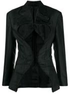 Comme Des Garçons Keyhole Cut-out Jacket - Black