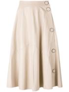 Drome A-line Leather Skirt, Women's, Size: Small, Nude/neutrals, Leather/cupro