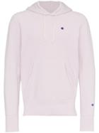 Champion Reverse Weave Logo Hoodie - Pink & Purple