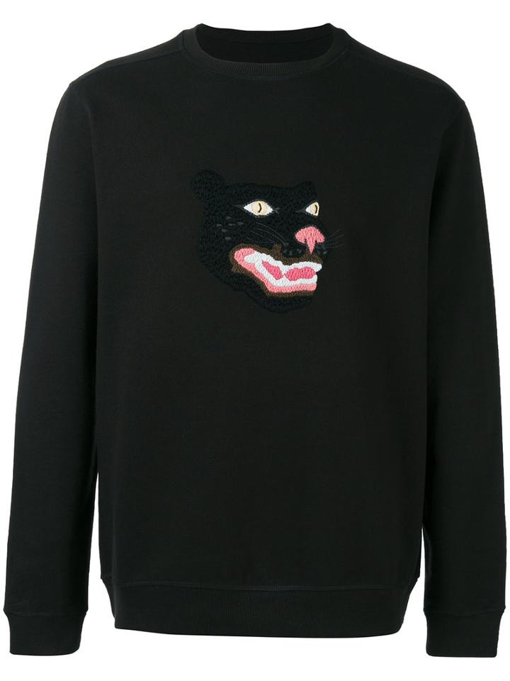 Maharishi Embroidered Panther Sweatshirt, Men's, Size: Xl, Black, Organic Cotton