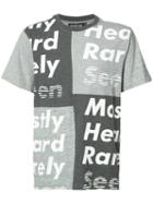 Mostly Heard Rarely Seen Patchwork T-shirt, Men's, Size: Small, Grey, Cotton