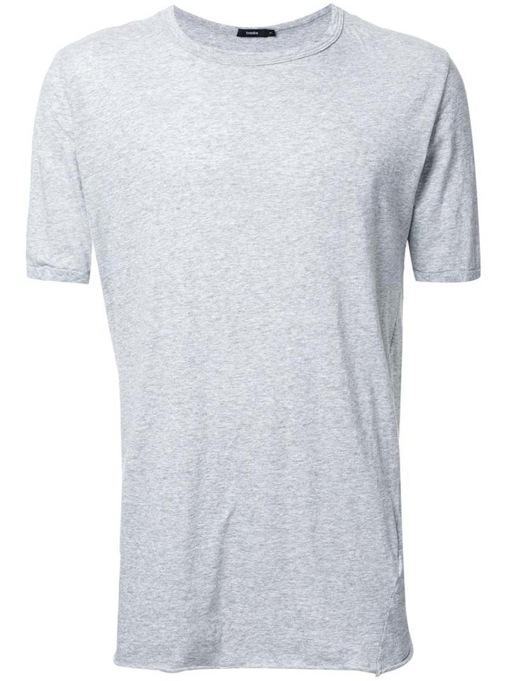 Bassike 'htg Slim Basic' T-shirt, Men's, Size: Small, Grey, Organic Cotton