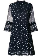 Ganni Polka Dot Print Dress - Blue