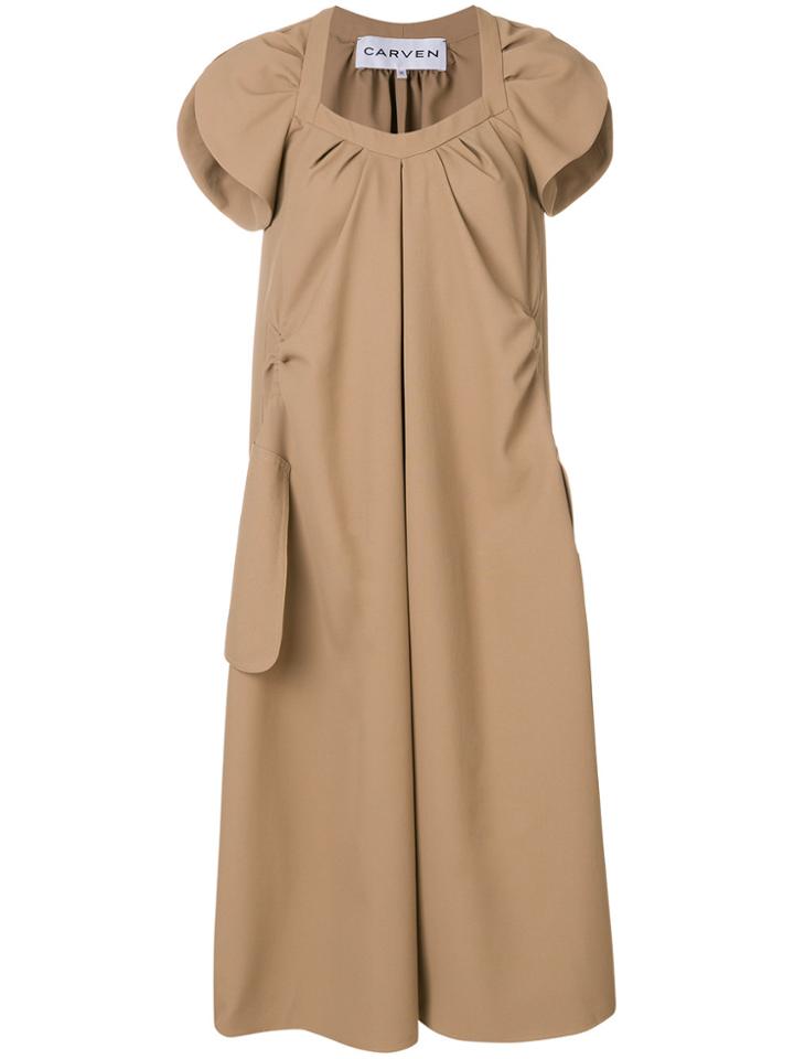 Carven Balloon Dress - Brown