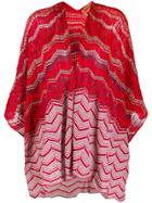 Missoni Chevron-patterned Loose-fit Cardigan - Red