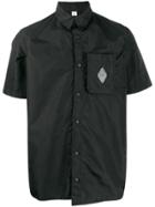 A-cold-wall* Asymmetric Logo Plaque Shirt - Black