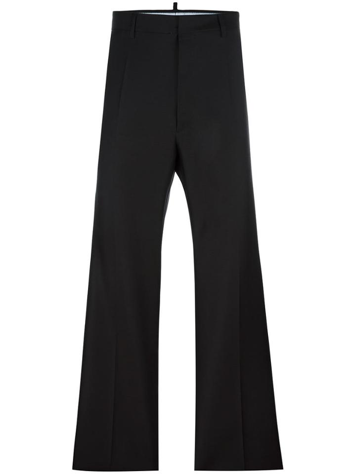 Dsquared2 Tailored Wide Leg Trousers - Black