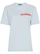 Calvin Klein 205w39nyc Embroidered Cotton T Shirt - Blue
