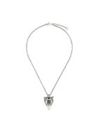 Gucci Anger Forest Wolf Head Necklace - Metallic
