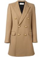 Saint Laurent Double Breasted Buttoned Coat