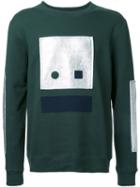 General Idea Printed Sweatshirt, Men's, Size: 48, Green, Cotton/polyester