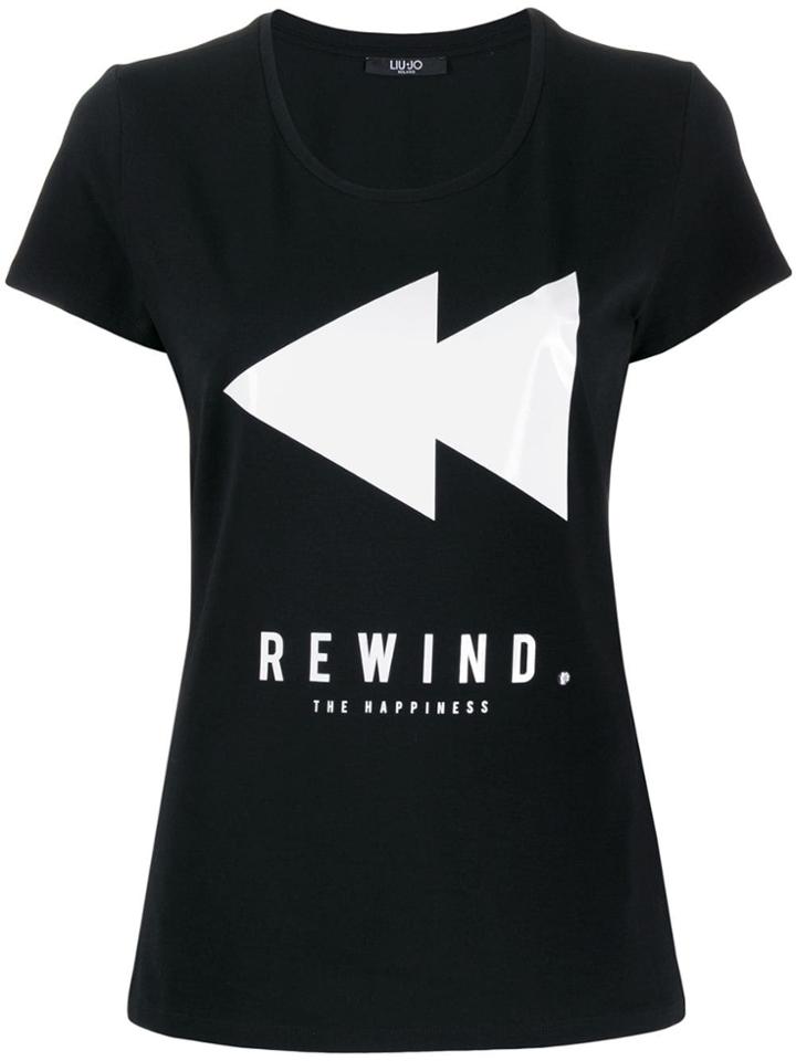 Liu Jo Rewind Print T-shirt - Black
