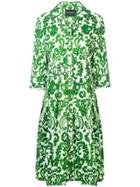 Samantha Sung Printed Flared Summer Dress - Green