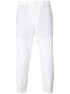 Neil Barrett - Cropped Trousers - Men - Cotton/spandex/elastane - 44, White, Cotton/spandex/elastane
