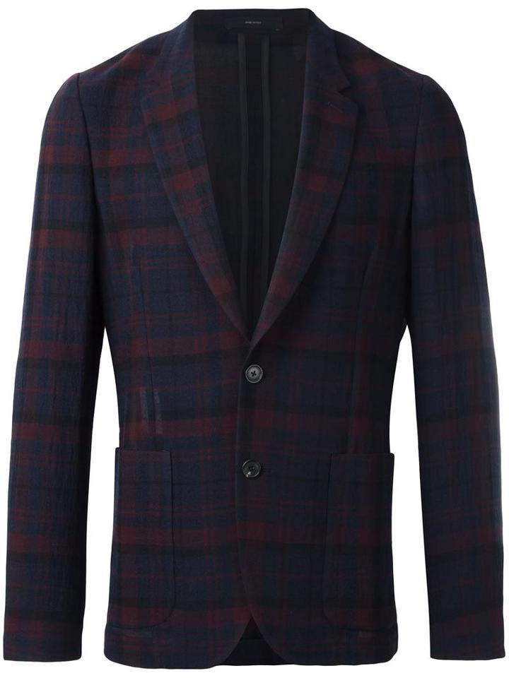 Paul Smith Checked Blazer, Men's, Size: 36, Blue, Wool/cupro