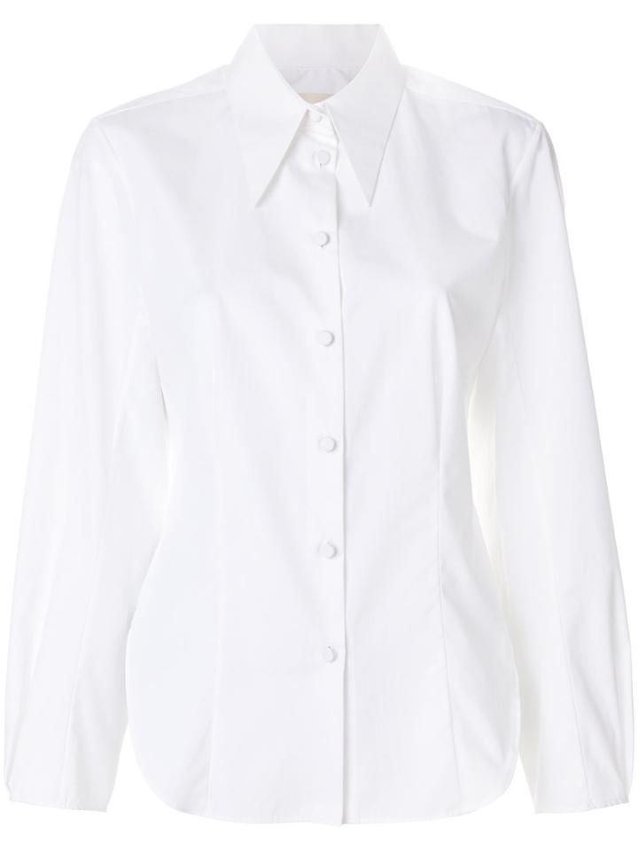 Khaite Curved Hem Shirt - White