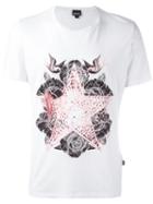 Just Cavalli Star Print T-shirt, Men's, Size: Xl, White, Cotton