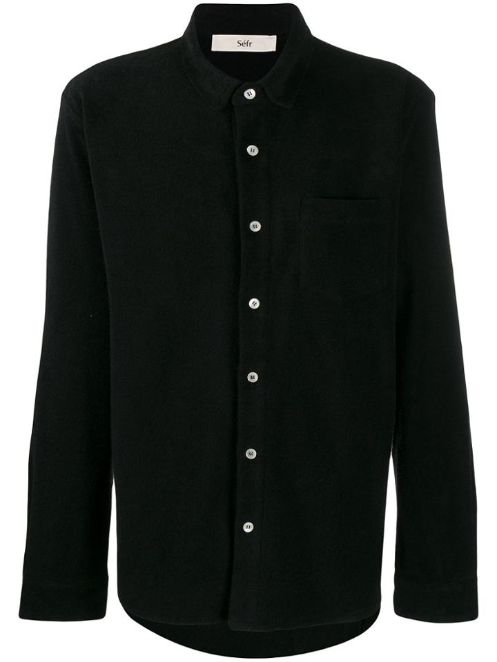 Séfr Long-sleeve Fitted Shirt - Black