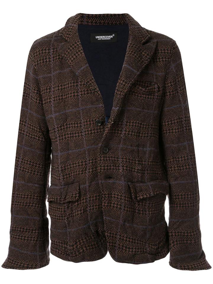 Undercover Glen Check Print Blazer - Brown