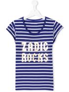 Zadig & Voltaire Kids Teen Striped Logo T-shirt - Blue