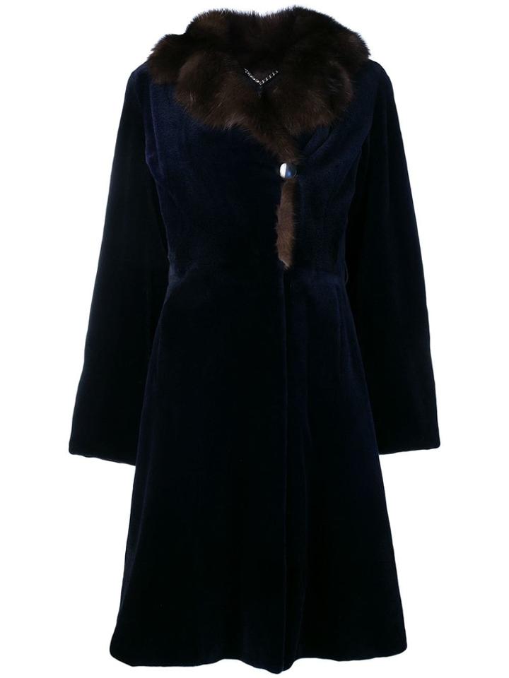 Liska Fur Trimmed Coat - Brown