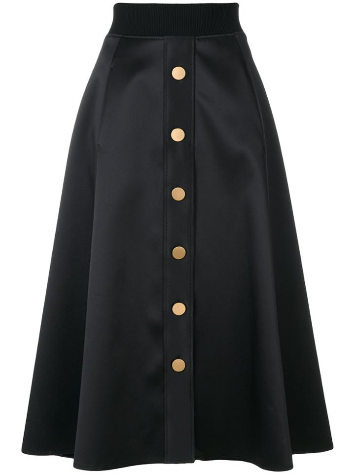 Dorothee Schumacher Buttoned A-line Midi Skirt - Black