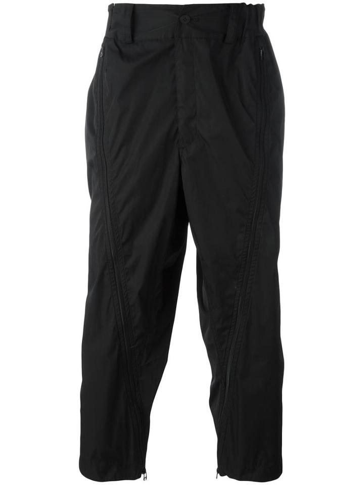 Issey Miyake Men Cropped Trousers, Size: 3, Black, Polyester/cotton