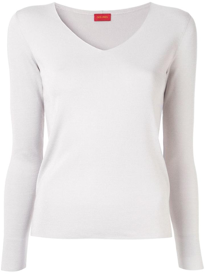 Des Prés Slim-fit Pullover - Grey