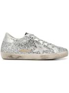 Golden Goose Deluxe Brand Superstar Glittered Sneakers - Silver