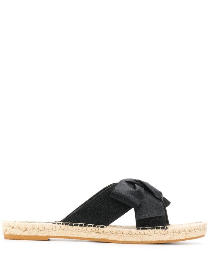 Twin-set Bow-detail Espadrille Sandals - Black