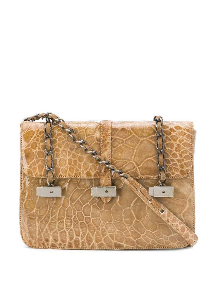 A.n.g.e.l.o. Vintage Cult 1960s Chained Flap Shoulder Bag - Neutrals