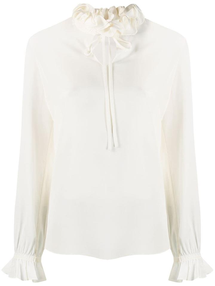 Goat Irving Frill Neck Blouse - Neutrals