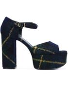 Mulberry Tartan Check Platform Sandals