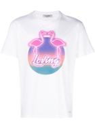 Valentino Flamingos Print T-shirt - White
