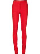 Lanvin Skinny Trousers, Women's, Size: 38, Red, Cotton/linen/flax/spandex/elastane/viscose