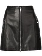 Jonathan Simkhai Leather Mini Skirt - Black