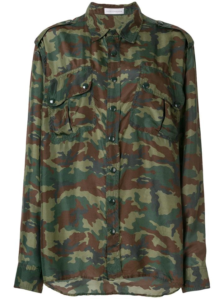 Faith Connexion Camouflage Print Shirt - Green