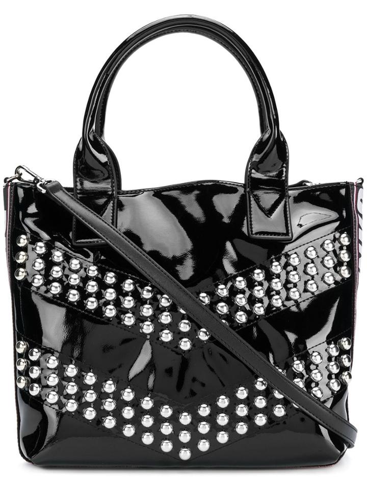 Pinko Patent Studded Tote - Black