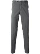 Pt01 Off Centre Button Chinos, Men's, Size: 48, Grey, Cotton/spandex/elastane
