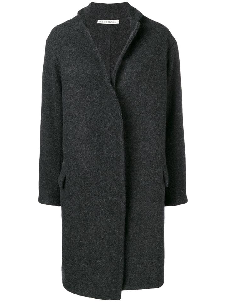 Live The Process Transcend Single Breasted Coat - Grey